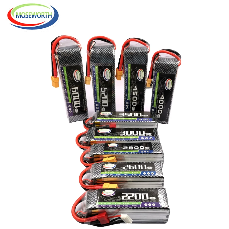 4S 14 8 V провод с силикатной гелевой Батарея 1300 2200 2600 3300 4500 5200 6000 16000 мА/ч 25/35/60C для