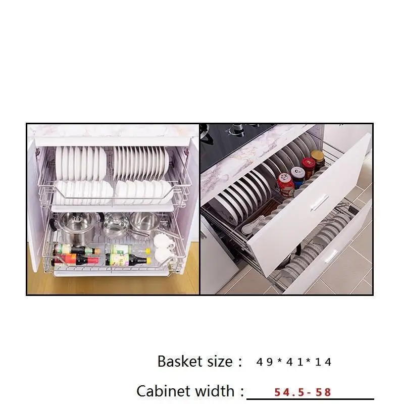 

Accesorios Organizar Para Armario Dish Drainer Despensa Gabinete Stainless Steel Rack Cozinha Organizer Kitchen Cabinet Basket