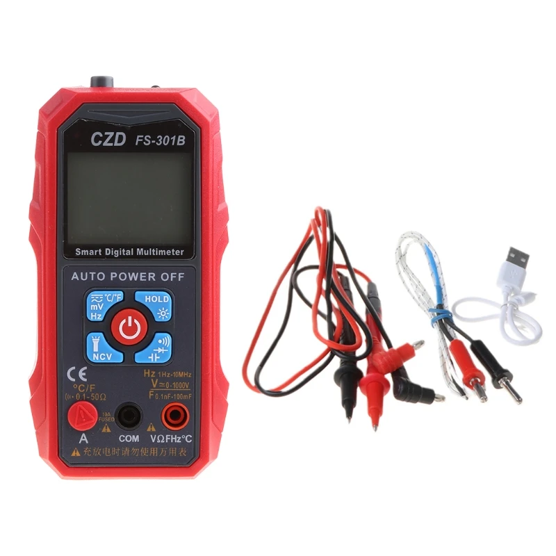 

Digital Smart Multimeter NCV Non-contact Detection Meter Capacitance Temperature Measurement Instrument