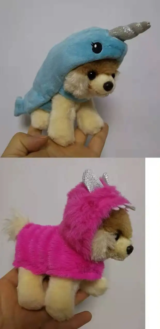 

justice pet shop genuine plush toy gund dog small boo clothes accessories 13cm