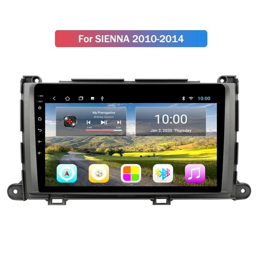 

Android 10.0 Car Multimedia Player for TOYOTA Sienna XL30 2010-2014 GPS Navigation with Mirror Link Backup Camera Support DVR