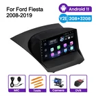 Автомобильный Dvd-плеер, мультимедийный стерео-приемник на Android 11, с Wi-Fi, Bluetooth, радио, GPS, для Ford Fiesta Mk7, 2009, 2010, 2012, 2014, 2017
