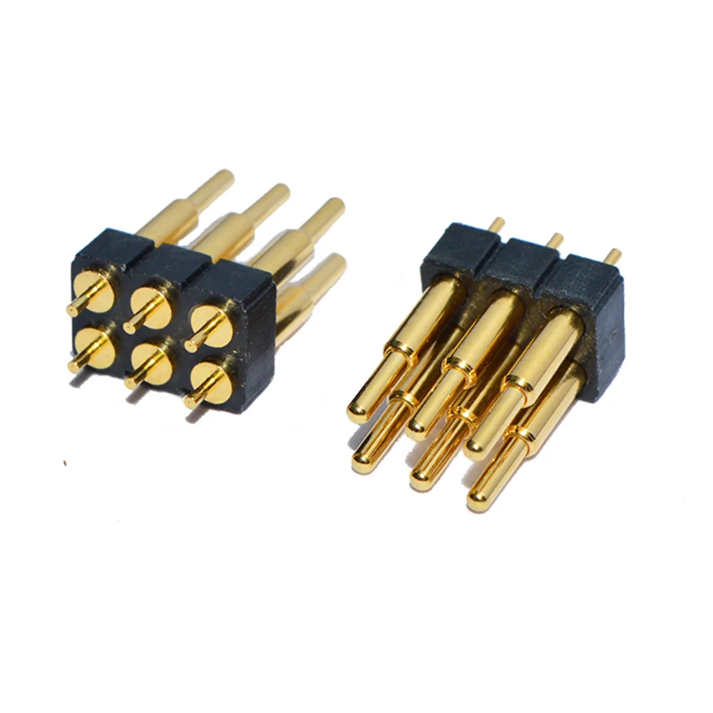 2pcs Spring Loaded Pogo Pin Power Connector Plug 4 6 8 10 12 14 16 20 Pin Dual Row Surface Mount DIP Height 7.0mm Pitch 2.54 mm images - 6