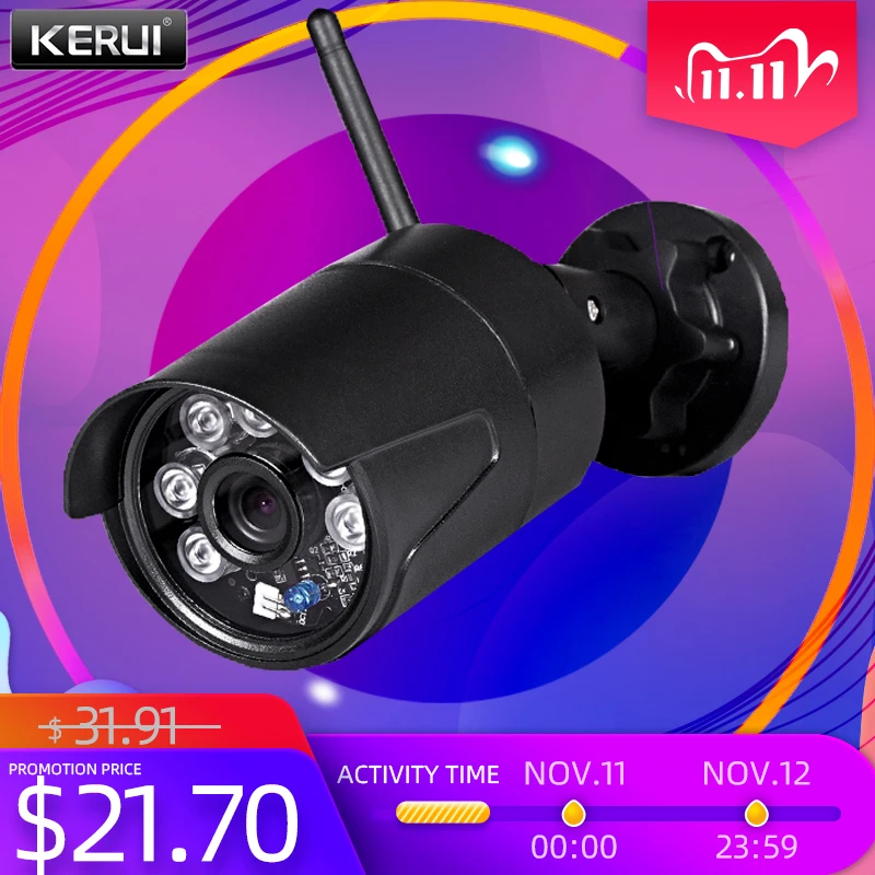 IP камера KERUI беспроводная уличная с поддержкой Wi Fi 1080p|Камеры видеонаблюдения| |