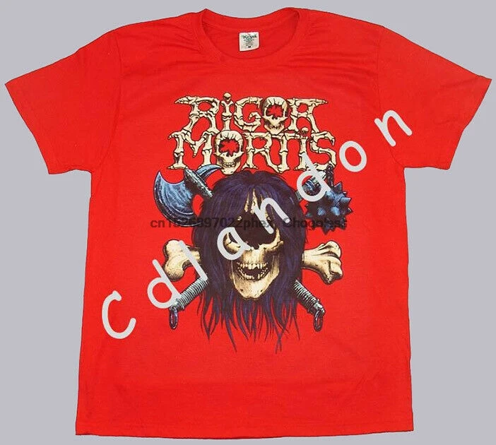 Ригор мортис Красная футболка череп | Мужская одежда