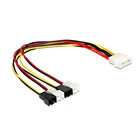 IDESATA Molex 4-контактный разъем для чехол Вентилятор охлаждения 3-контактный TX3 мульти-веером Мощность адаптер конвертер кабель wСкорость, 2x 5V2x12V