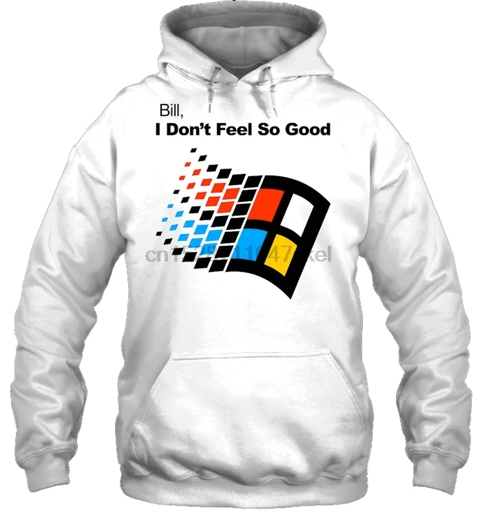 Мужская толстовка с капюшоном Bill I't Feel So Good Windows 98 Version женская уличная одежда