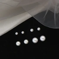 s925 silver needle simple basic pearl stud earrings do not need to take off the gentle temperament mini earrings