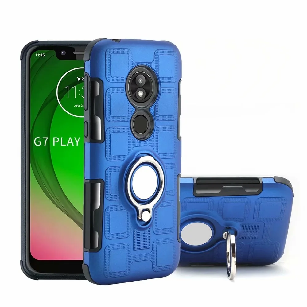 Противоударный чехол для Motorola MOTO G8 G7 G6 E6 E5 G5s P30 Plus Play Магнитный с кольцом One Macro Power