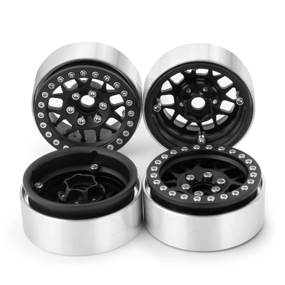 AXSPEED 4 шт. металлические колесные диски Beadlock 1 9 дюйма для 1/10 SCX10 часть