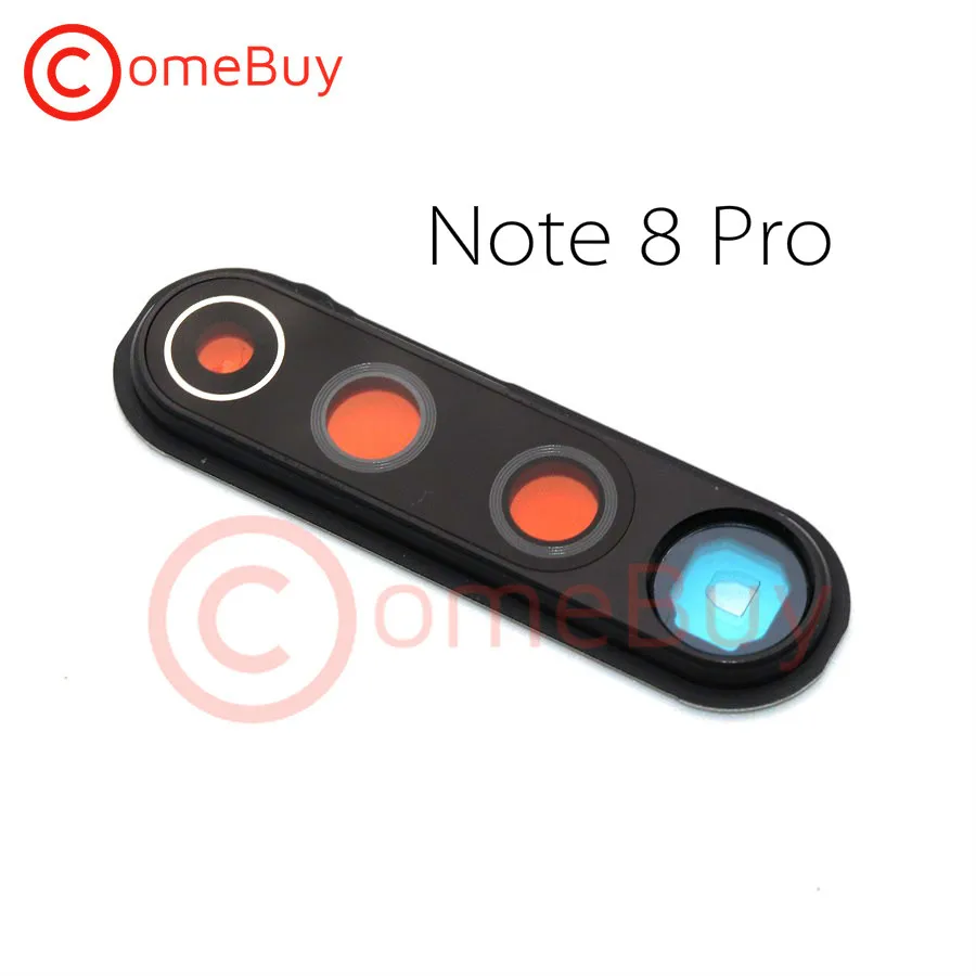 Стеклянная крышка для задней камеры Xiaomi Redmi Note 8 Pro с рамкой держателем Замена
