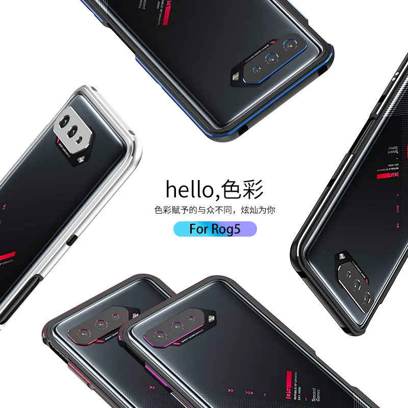 bumper case for asus rog phone 5 pro ultimate zs673ks aluminum metal frame slim cover phone case carmera protector accessories free global shipping