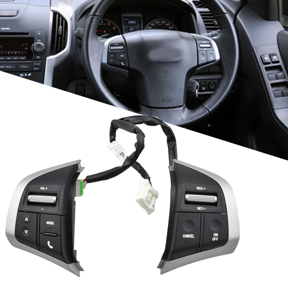 

Constant Speed Cruise switch steering wheel panel Remote Control Radio Audio Volume Control Button For Isuzu D-max mux