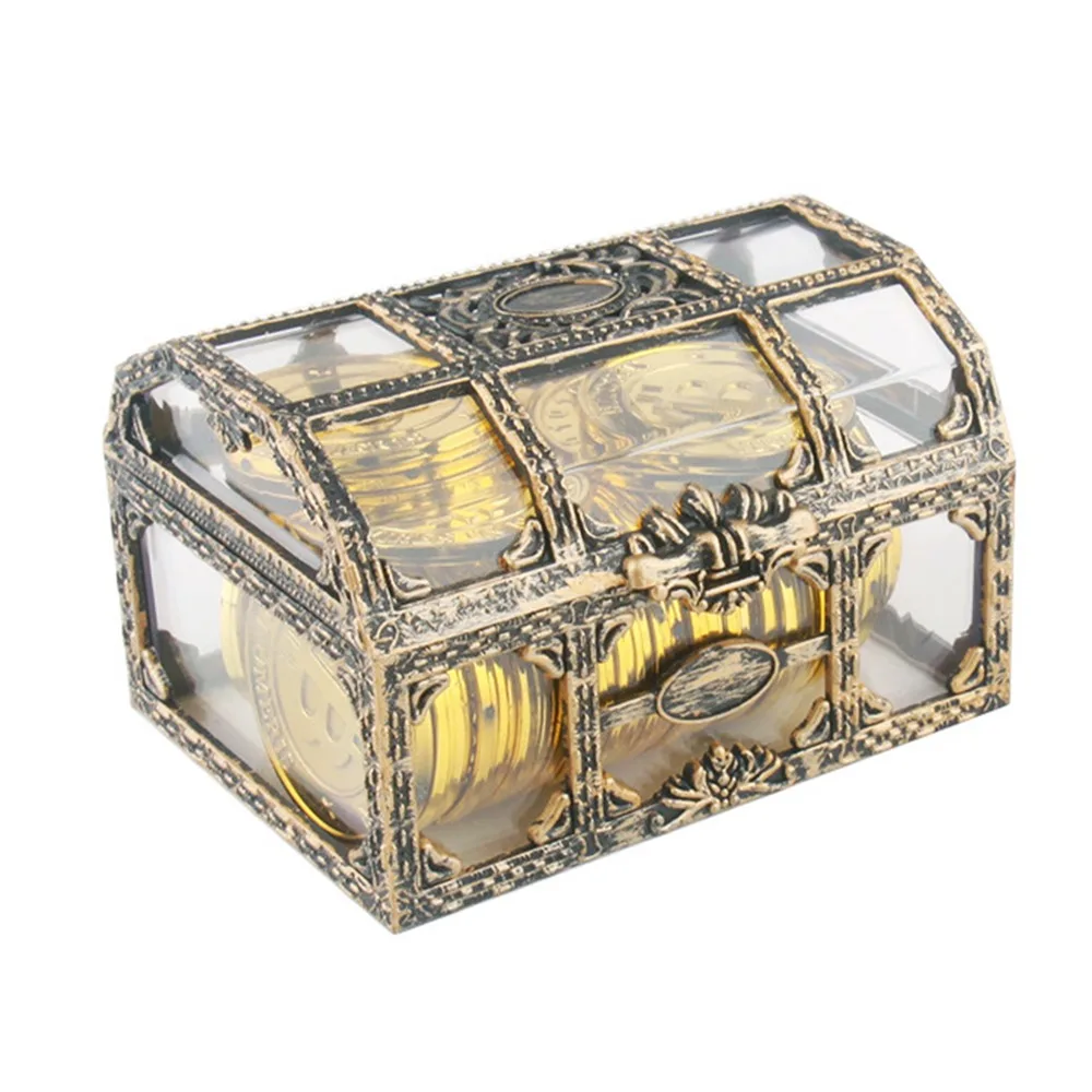 

1Pc Jewelry Box Storage Organizer Transparent Treasure Box Crystal Gem Chest Treasure Earring Trinket Keepsake Treasure Chest