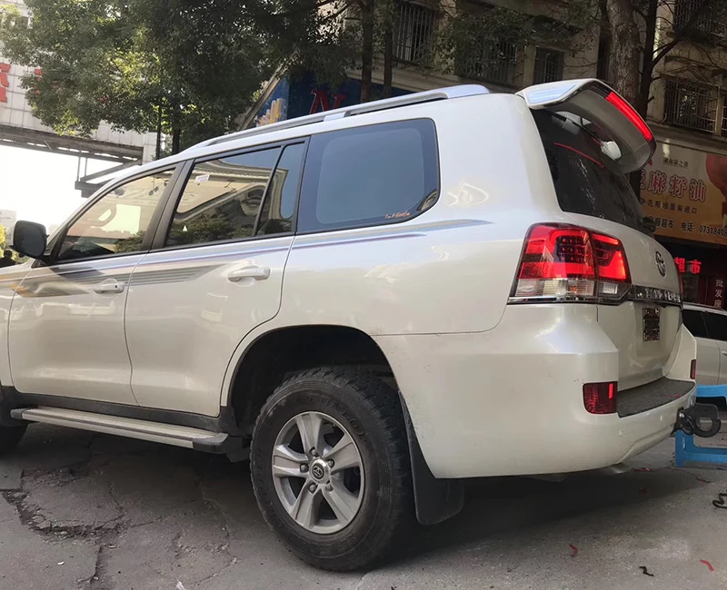 Задняя светодиодная подсветка Обложка спойлера отделка белого цвета для Toyota Land