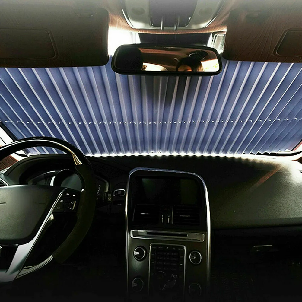 

Car Windshield Sunshade Cover Curtain Automatic Retractable Sunblind Sun Protection For Car Front Window Windshield Sun Shade