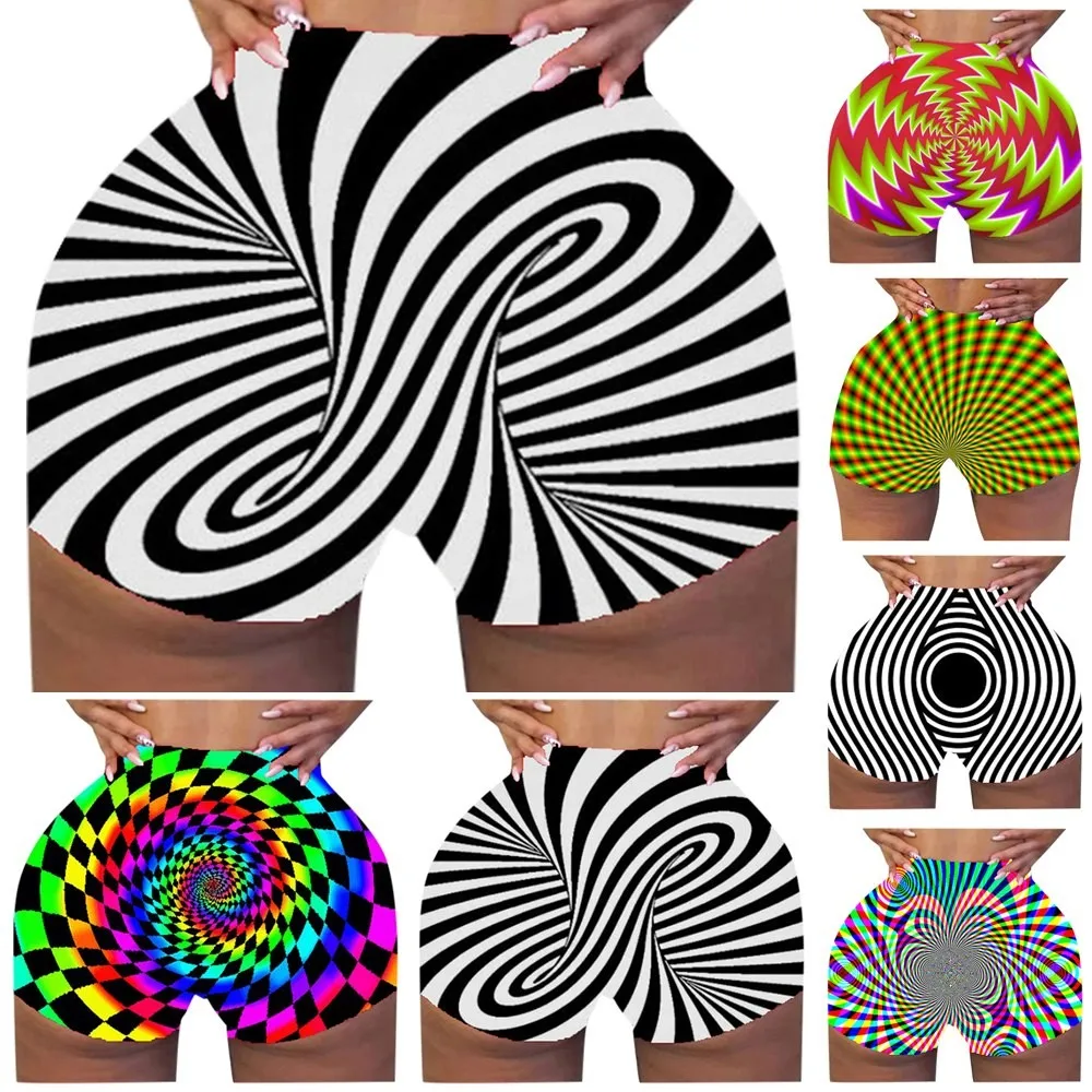 

Womens High Waist Yoga Print Shorts Push Up Sports Hot Pants Casual Gym Workout High Waisted Short Skirt Korean Preppy Style Sum
