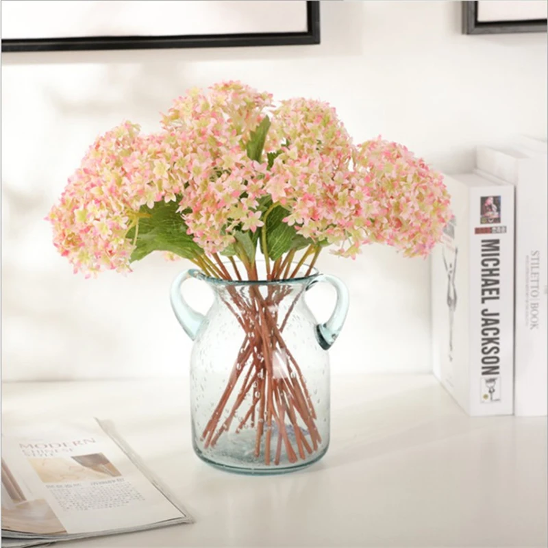 

Artificial Flower Hydrangea Mini Hydrangea Home Ornamental Flower Living Room Dining Table Bouquet