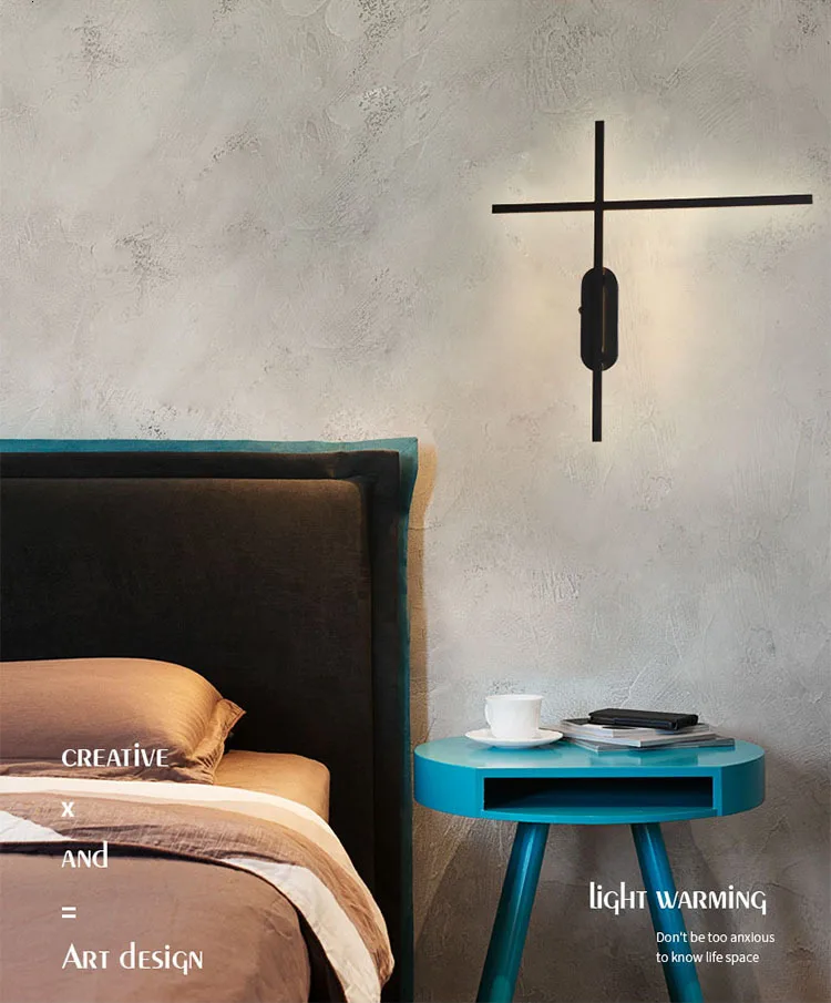 Длинный светодиодный светильник 21 Вт черный белый|Комнатные настенные LED -лампы| |