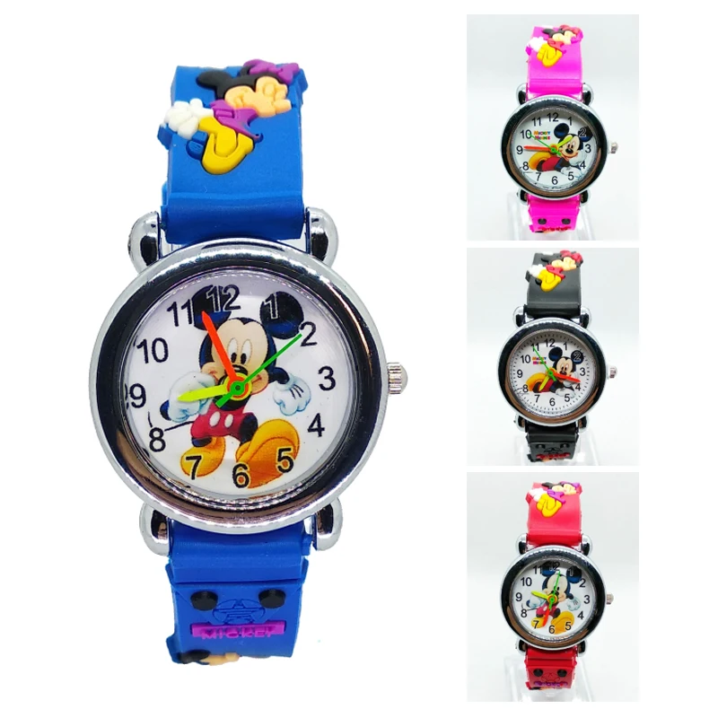 Крутые 12 смешанных аниме-моделей детские силиконовые часы модные кварцевые с