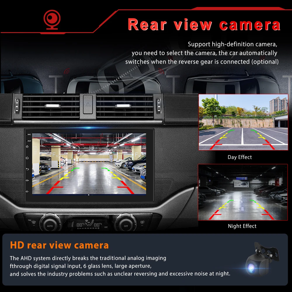 AMPrime AI автомобильный 8-ядерный Android 7-дюймовый емкостный сенсорный экран Высокое
