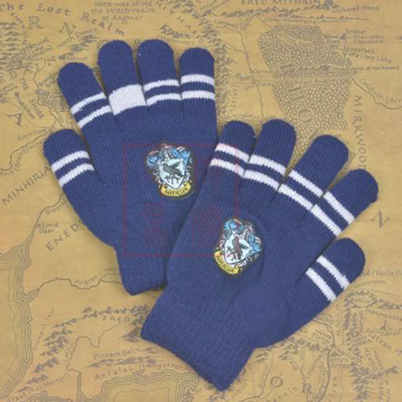 Гермионы школьный шарф для косплея Слизерин Hufflepuff стили шарфы костюмы со шляпами шейный платок для мужчин и женщин перчатки носки - Цвет: gloves 42
