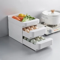 fridge food organizer egg storage box refrigerator fresh keeping box kitchen supplies stacked fruits vegetables drawer organizer
