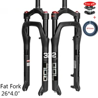 snow air pressure bike fork suspension 26inch aluminum alloy air gas fork for 4 0tire e bike bicycle accessories
