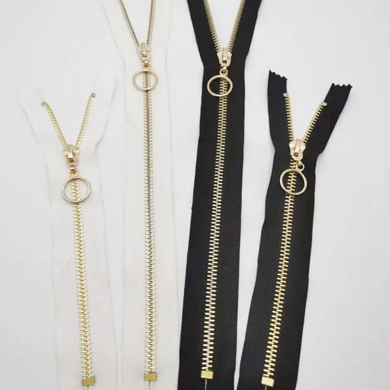 

20cm 30cm 1pcs open-End Metal Zippers With Pearl Slider Multi-color Metal Zipper Sewing Zip Tools Garment Accessories For Sewing