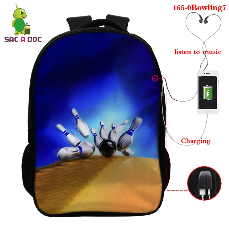 

Fashion School Bags Women Men Shoulder Backpacks Bowling Ball 3d Waterproof 2021 Casual Nylon Teenager Backpack Back To School
