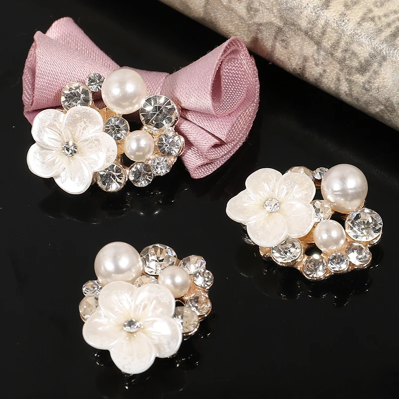 Новинка 50 шт. пуговицы стразы из смолы в форме цветка для самостоятельного