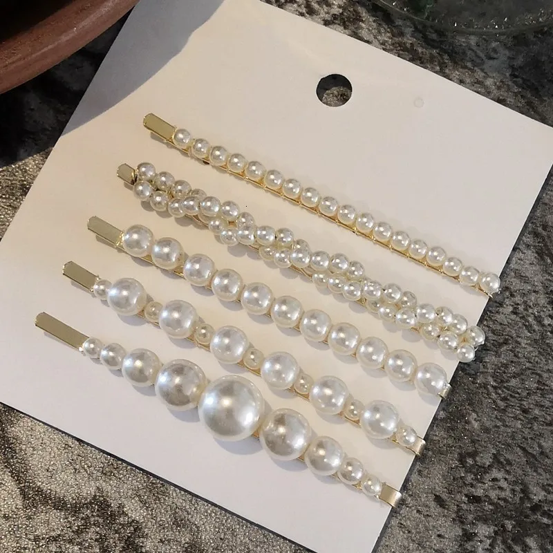 Имитация жемчуга заколки для волос заколка комплект 2021 в Корейском стиле твист