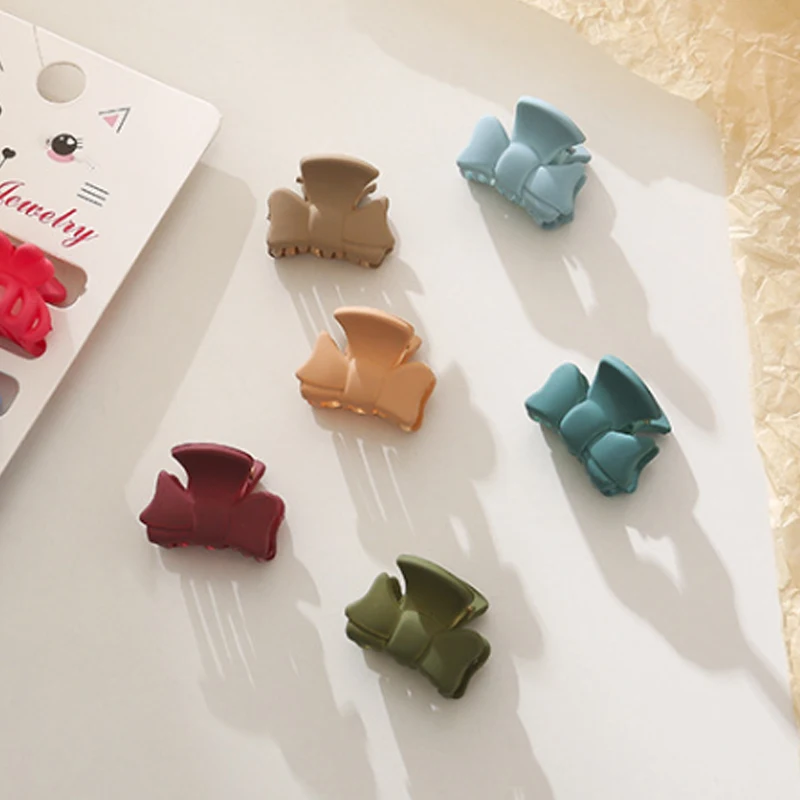 

6pcs/set Girls Hair Clips Solid Color Women Small Hair Claw Bangs Broken Hairpins Hair Accessories