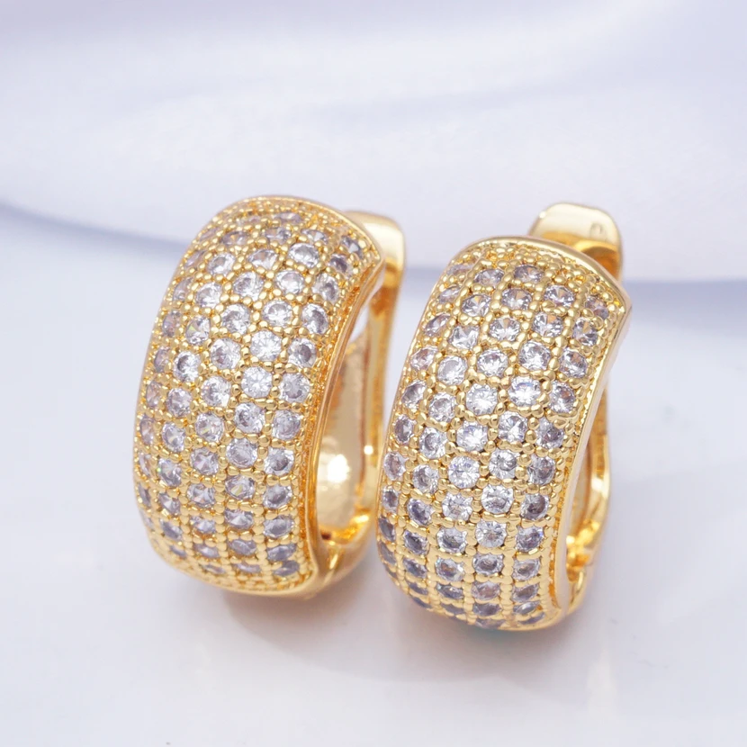 Индийские ювелирные изделия роскошные дизайнерские золотые серьги с кубическим