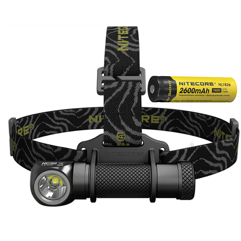 Налобный фонарь NITECORE HC30 CREE XM-L2 U2 max 1000LM с аккумулятором 18650 3500 мАч, новое зарядное устройство I2 - Испускаемый цвет: HC30 NL1826