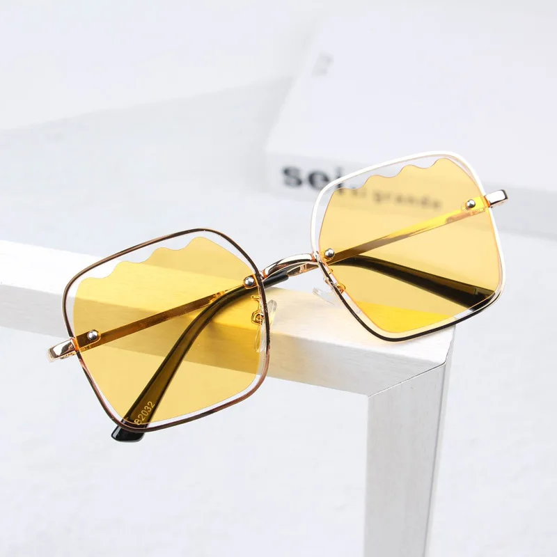 Детские солнцезащитные очки для маленьких мальчиков и девочек UV400 с золотой