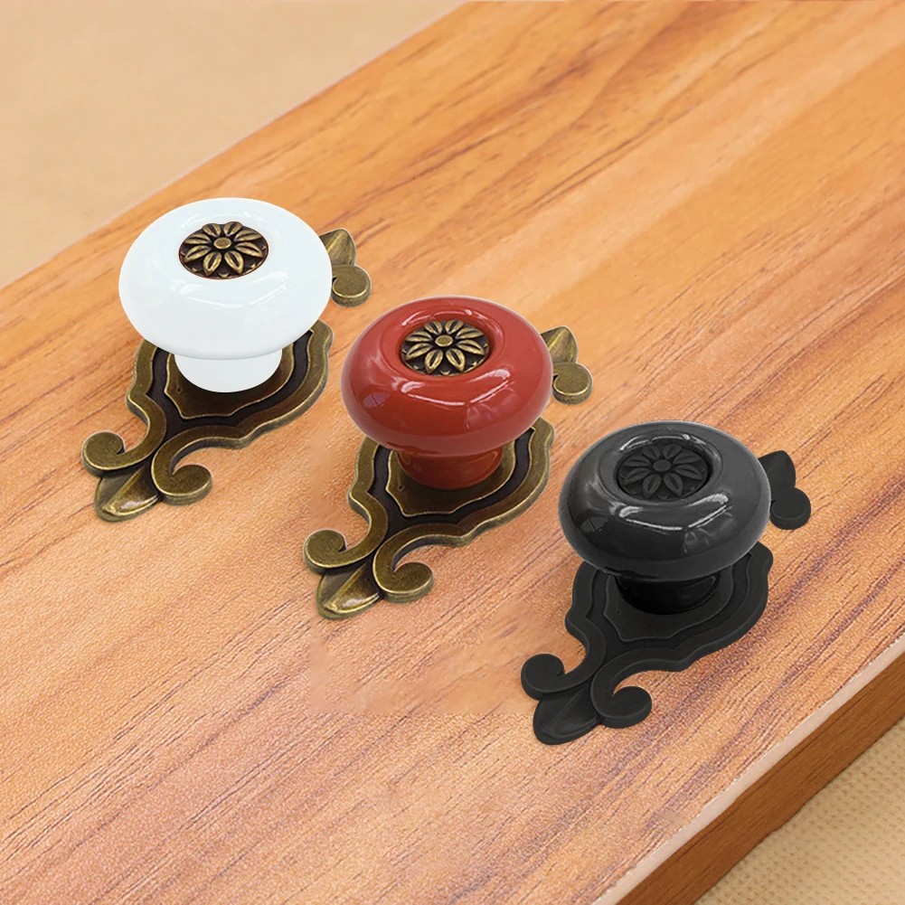 2Pcs/set Ceramic Metal Drawer Cabinet Wardrobe Cupboard Door Knobs Furniture Handles Home DIY | Инструменты