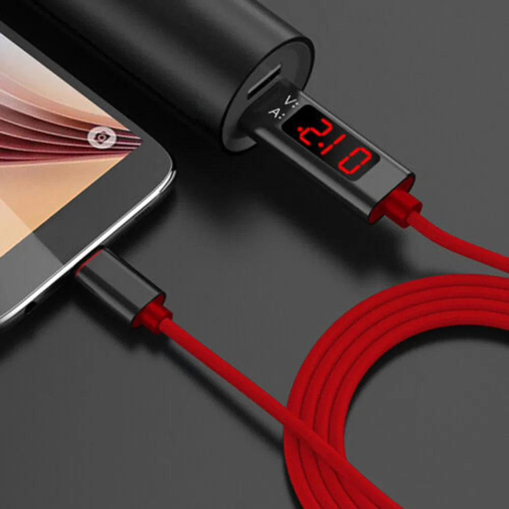 1 м USB нейлон Напряжение Ток дисплей линии передачи данных тестер метр Тип C кабель