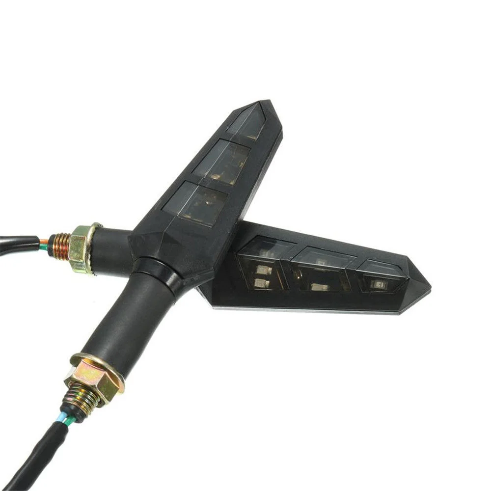 

Universal 1PC 6 LED Water Flicker Flowing LED Motorcycle Turn Signal Indicators Blinkers Flexible Amber Light Lamp 12V