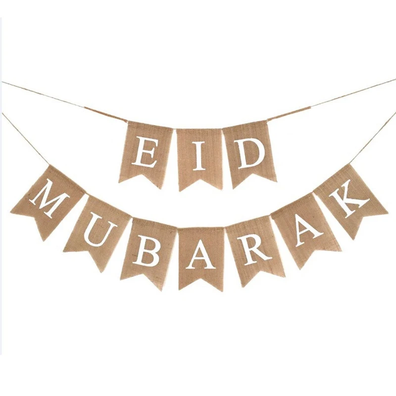 

Винтажный рустикальный баннер Eid Mubarak Al-Adha Al Adha Мусульманский Исламский Рамадан Kareem праздничное украшение фон подарок