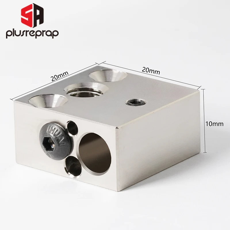 5APlus CR10 Алюминиевый/Медный блок с покрытием из латуни для нагревательного блока Ender 3 CR10 Ender3 V2 3D-принтер Экструдер Горячая головка Mk8 с соплами.