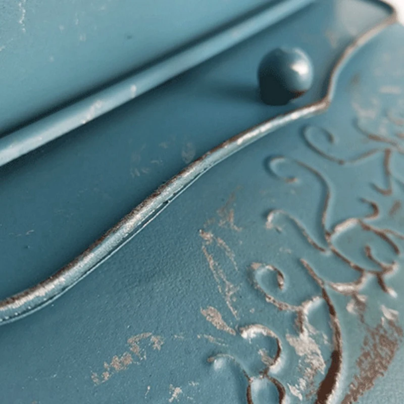 Железный почтовый ящик в европейском стиле ретро синий ящик|Почтовые ящики| |