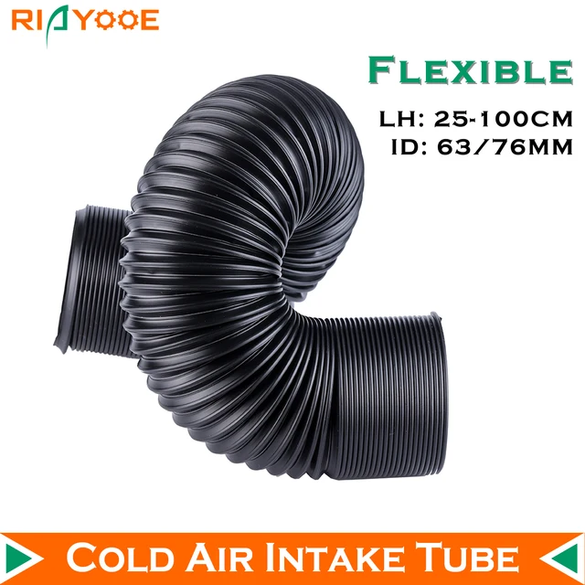 Car cold air intake tube kit 2.5inch 3inch flexible air inlet duct pipe system 63mm 76mm universal