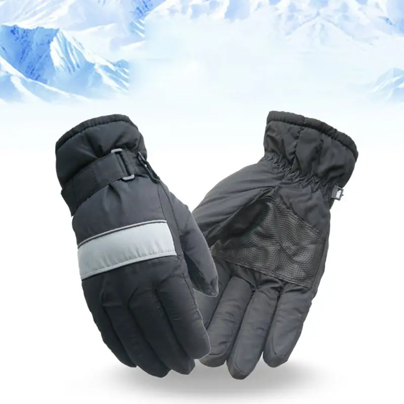 Детские лыжные перчатки зимние теплые водонепроницаемые ветрозащитные для