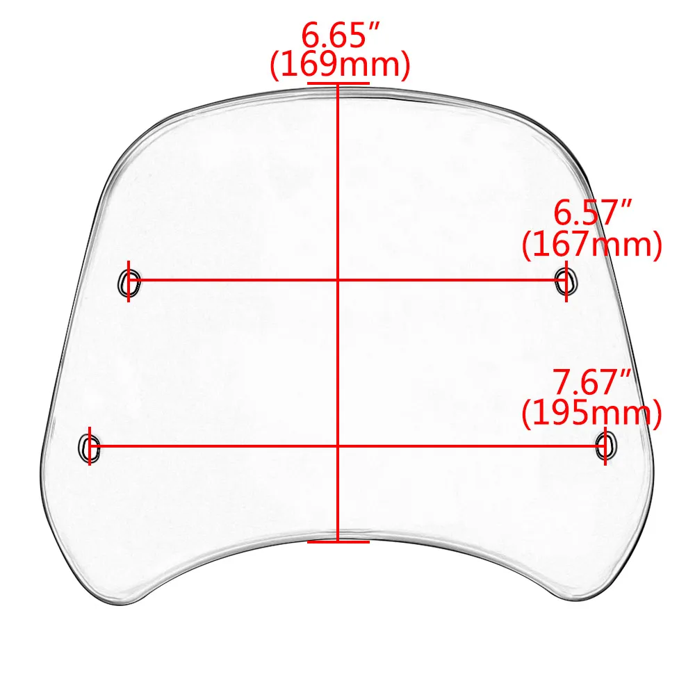 Прозрачный мотоцикл 7 дюймов винтажный компактный спортивный ветровой козырек