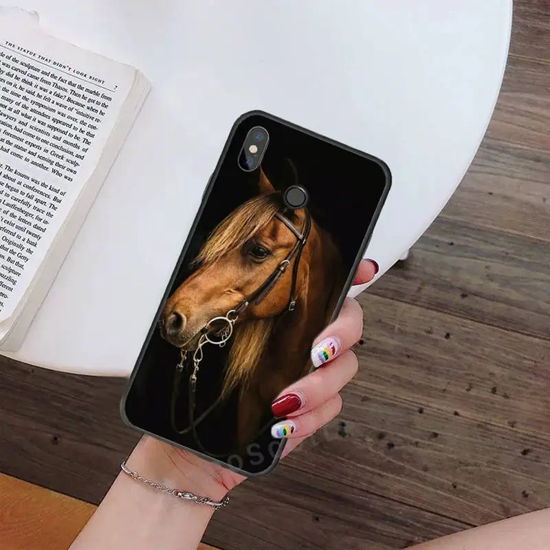 

Running horse animal Phone Case For Xiaomi Redmi note 7 8 9 t max3 s 10 pro lite Luxury brand shell funda coque