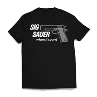 sig sauer t shirt guns logo mens casual tops cotton t shirt