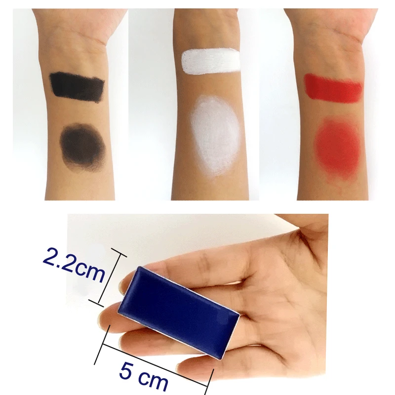 Краска для лица 3 цвета красный черный белый масляный пигмент временной