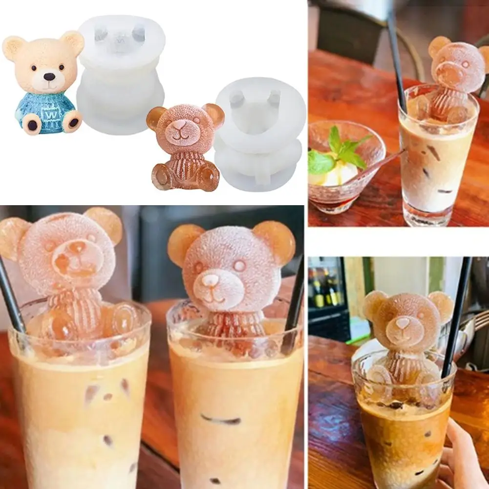

Bear Dog Shape Silicone Ice Cube Tray Maker Cake Chocolate Mold DIY Baking Tool