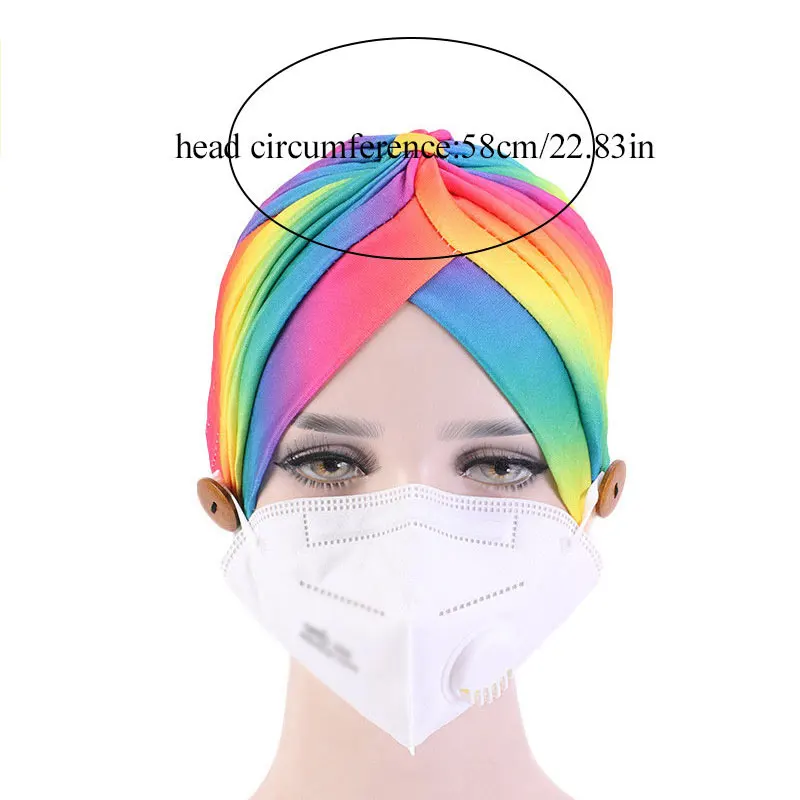 

Indian arab Wrap For Women Head scarf Turban Hat Colorful Print Hijab Cap Bonnet Ready To wear Inner Hijab Caps Muslim Headdress